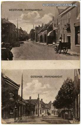 ansichtkaart: Papendrecht, Westeinde - Osteinde