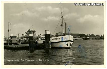ansichtkaart: Papendrecht, De Veerpont n. Dordrecht