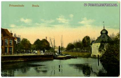 ansichtkaart: Breda, Prinsenkade