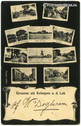 Krimpen aan de Lek, Groeten uit ansichtkaart: Krimpen aan de Lek, Groeten uit