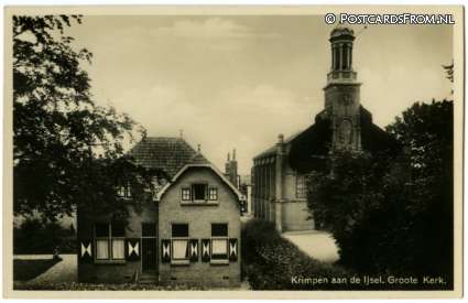ansichtkaart: Krimpen ad IJssel, Groote Kerk