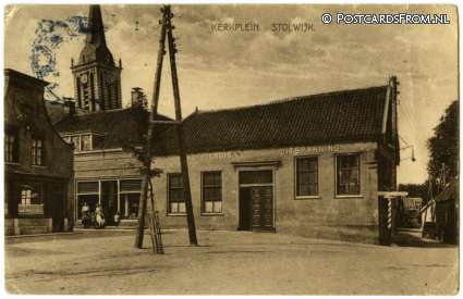 ansichtkaart: Stolwijk, Kerkplein