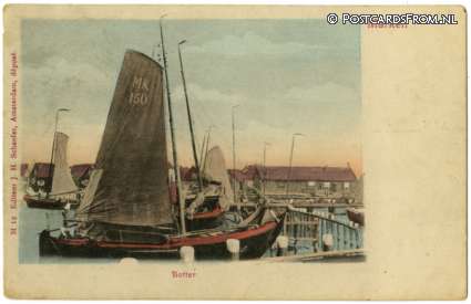 ansichtkaart: Marken, Botter