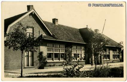 ansichtkaart: Sleeuwijk, Christelijke School