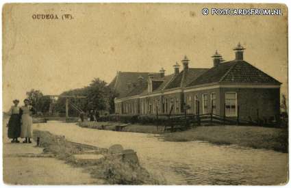 ansichtkaart: Oudega W., --