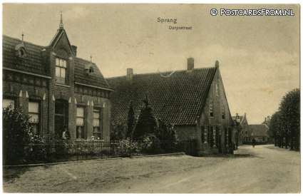 ansichtkaart: Sprang-Capelle, Sprang. Dorpsstraat