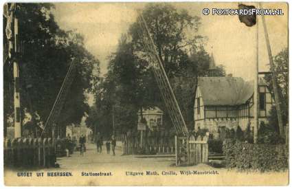 ansichtkaart: Meerssen, Stationstraat