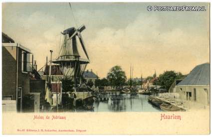 ansichtkaart: Haarlem, Molen de Adriaan