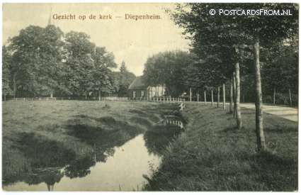 Diepenheim, Gezicht op de kerk ansichtkaart: Diepenheim, Gezicht op de kerk