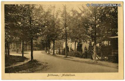 ansichtkaart: Bilthoven, Middellaan