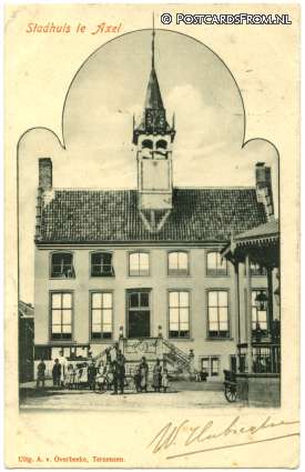 ansichtkaart: Axel, Stadhuis