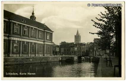 ansichtkaart: Schiedam, Korte Haven