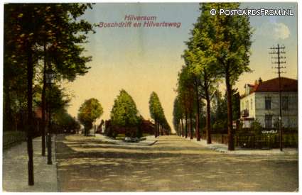 Hilversum, Boschdrift en Hilvertsweg ansichtkaart: Hilversum, Boschdrift en Hilvertsweg