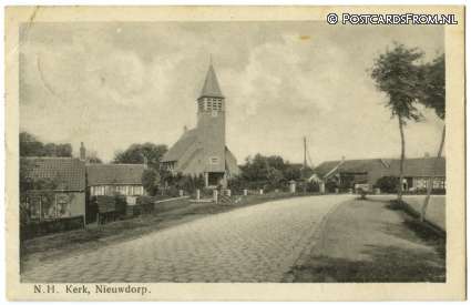 ansichtkaart: Nieuwdorp, N.H. Kerk