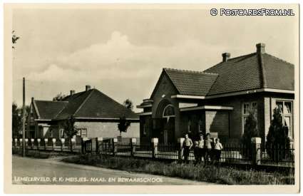 Lemelerveld, R.K. Meisjes- Naai- en Bewaarschool ansichtkaart: Lemelerveld, R.K. Meisjes- Naai- en Bewaarschool