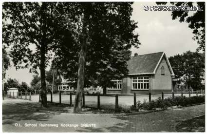 Koekange, O.L. School Ruinerweg ansichtkaart: Koekange, O.L. School Ruinerweg