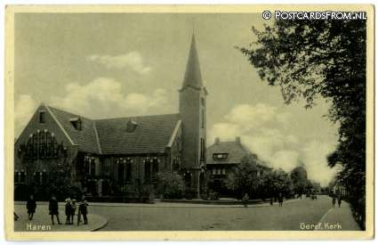 Haren GN, Geref. Kerk ansichtkaart: Haren GN, Geref. Kerk