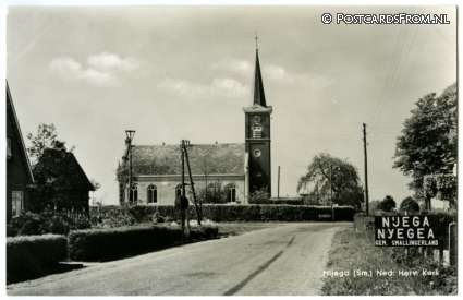 ansichtkaart: Nijega, Ned. Herv. Kerk