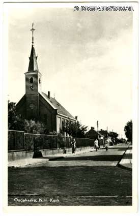 Oudehaske, N.H. Kerk ansichtkaart: Oudehaske, N.H. Kerk