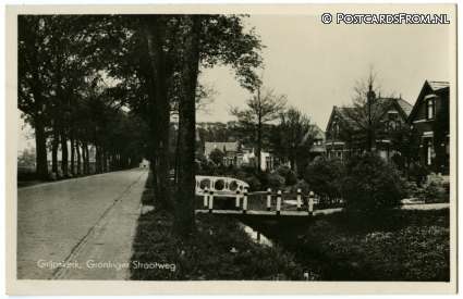 ansichtkaart: Grijpskerk, Groninger Straatweg