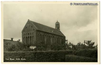 ansichtkaart: Ten Boer, N.H. Kerk
