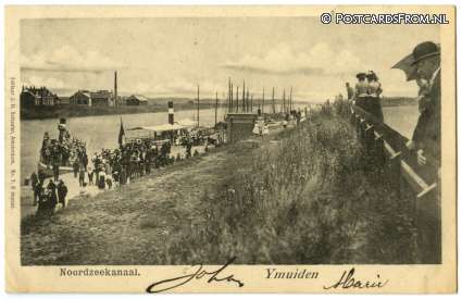 ansichtkaart: IJmuiden, Noordzeekanaal
