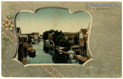 ansichtkaart: Bodegraven, Rijn. Randversiering