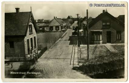 Herkingen, Nieuwstraat ansichtkaart: Herkingen, Nieuwstraat