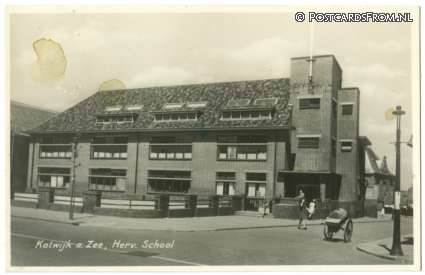 Katwijk aan Zee, Herv. School ansichtkaart: Katwijk aan Zee, Herv. School