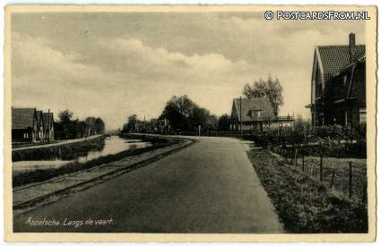 ansichtkaart: Appelscha, Langs de vaart