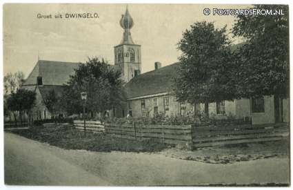 ansichtkaart: Dwingeloo, Groet uit