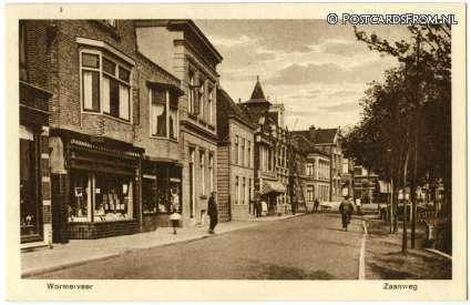 Wormerveer, Zaanweg ansichtkaart: Wormerveer, Zaanweg