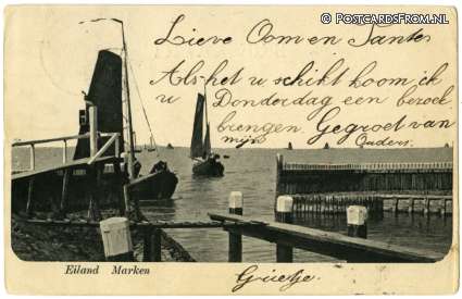 Marken, Eiland ansichtkaart: Marken, Eiland