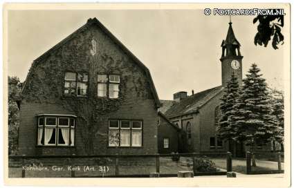 ansichtkaart: Kornhorn, Ger. Kerk