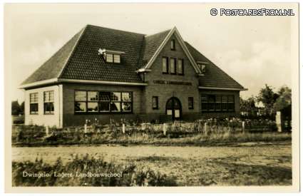 ansichtkaart: Dwingeloo, Lagere Landbouwschool