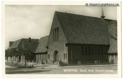 ansichtkaart: Beverwijk, Geref. Kerk Stumphiusstraat