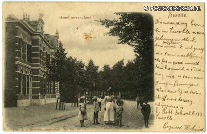 ansichtkaart: Zwolle, Groot Weezenland