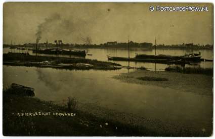 Herwijnen, Riviergezicht ansichtkaart: Herwijnen, Riviergezicht