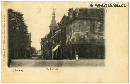 Hoorn NH, Kerkstraat ansichtkaart: Hoorn NH, Kerkstraat