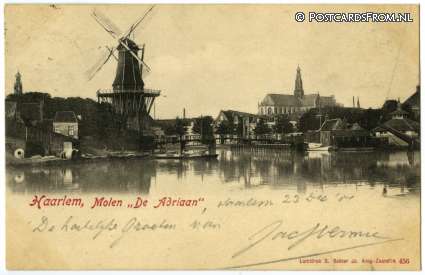 ansichtkaart: Haarlem, Molen 'De Adriaan'