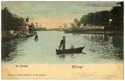 Weesp, De Vecht ansichtkaart: Weesp, De Vecht