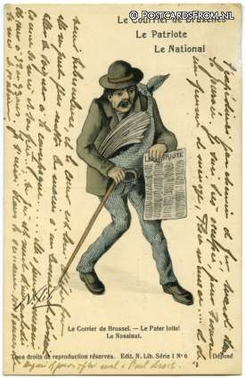 ansichtkaart: --, Le Courrier de Bruxeles
