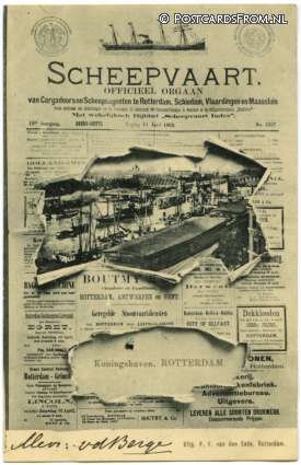 ansichtkaart: Rotterdam, Scheepvaart. Koningshaven