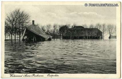 ansichtkaart: Anna Paulowna, Watersnood. Oostpolder