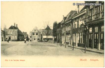 Schagen, Markt ansichtkaart: Schagen, Markt