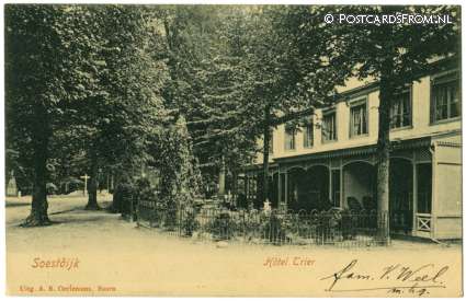 ansichtkaart: Soestdijk, Hotel Trier