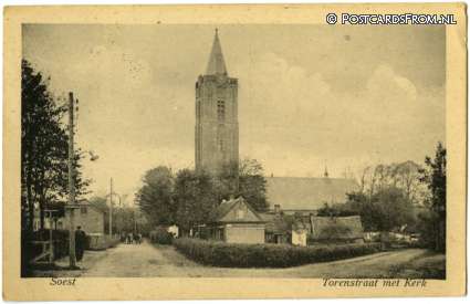 Soest, Torenstraat met Kerk ansichtkaart: Soest, Torenstraat met Kerk