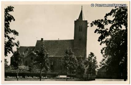 Huizen, Oude Herv. Kerk ansichtkaart: Huizen, Oude Herv. Kerk