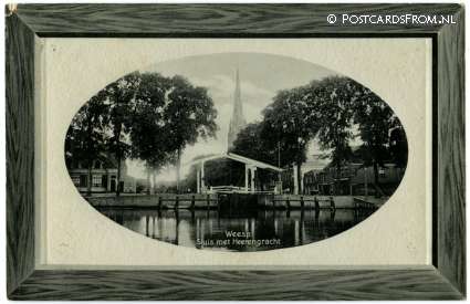 Weesp, Sluis met Heerengracht ansichtkaart: Weesp, Sluis met Heerengracht