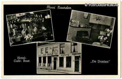 ansichtkaart: Naarden, Hotel-Cafe-Rest. 'De Doelen'